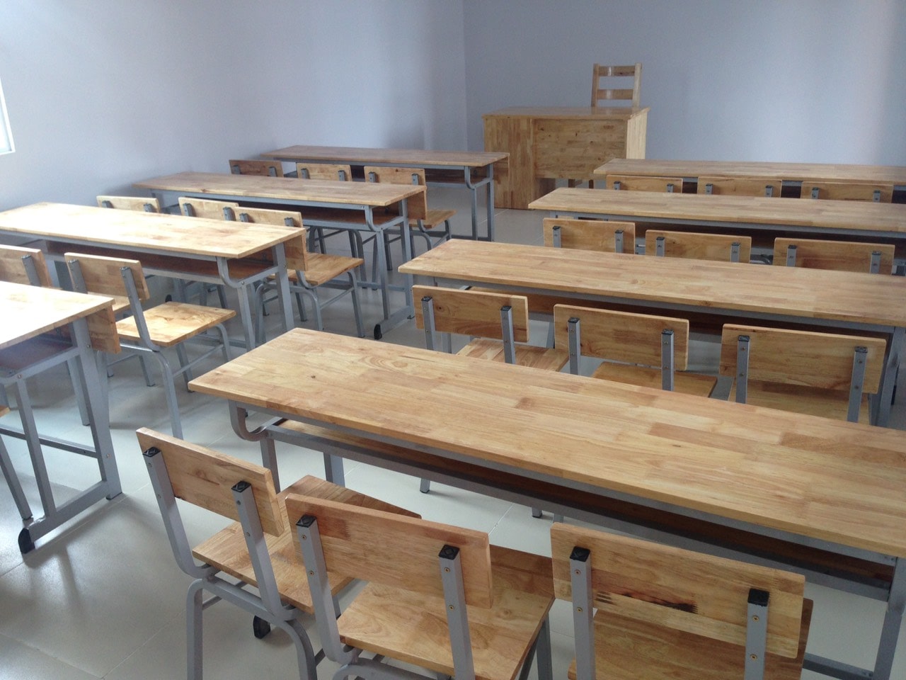 [Nội thất trường học] Bàn ghế học sinh trường Ngoại Ngữ Đồng Nai